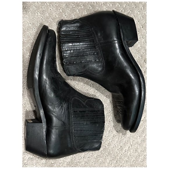 GOLDEN GOOSE Leather Embroidered Accent Western Trend Boots Size: 8 - Picture 3 of 7